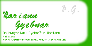 mariann gyebnar business card